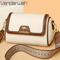 SaneShoppe - Stone Pu Leather Shoulder Hand Bag for Women Mom Purse Fashion Mother's Crossbody Bag Underarm Bag Small Square Satchel Handbag