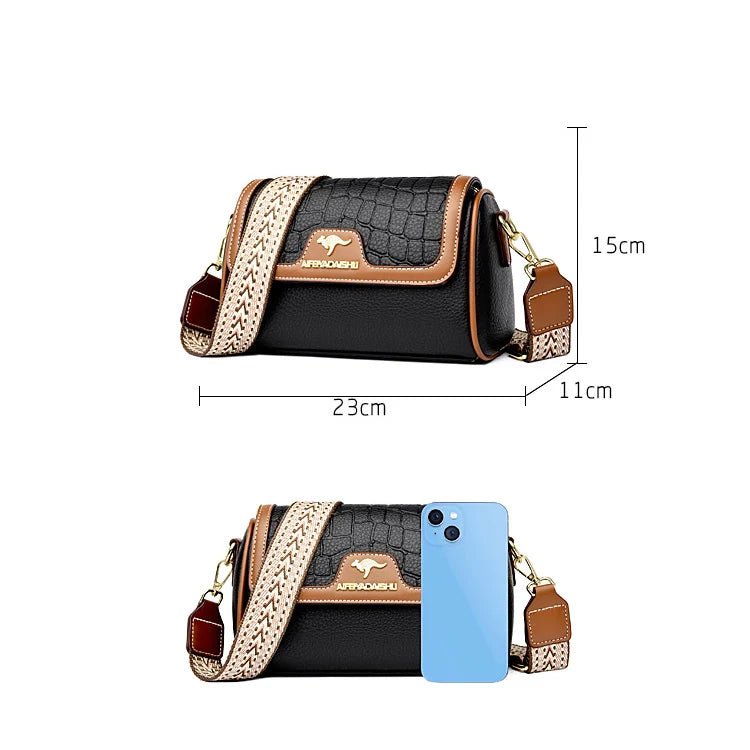 SaneShoppe - Stone Pu Leather Shoulder Hand Bag for Women Mom Purse Fashion Mother's Crossbody Bag Underarm Bag Small Square Satchel Handbag