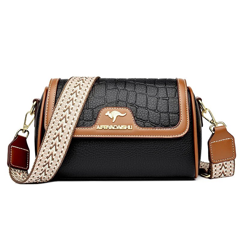 SaneShoppe - Stone Pu Leather Shoulder Hand Bag for Women Mom Purse Fashion Mother's Crossbody Bag Underarm Bag Small Square Satchel Handbag