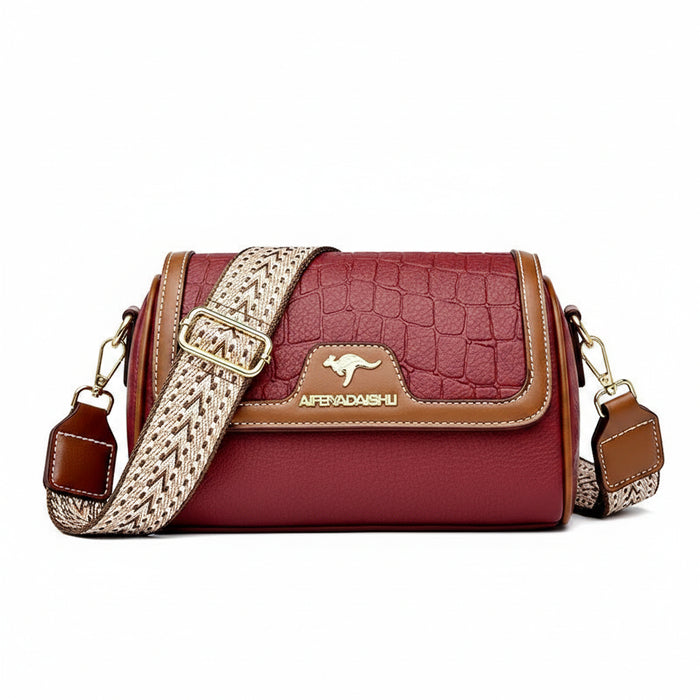 SaneShoppe - Stone Pu Leather Shoulder Hand Bag for Women Mom Purse Fashion Mother's Crossbody Bag Underarm Bag Small Square Satchel Handbag