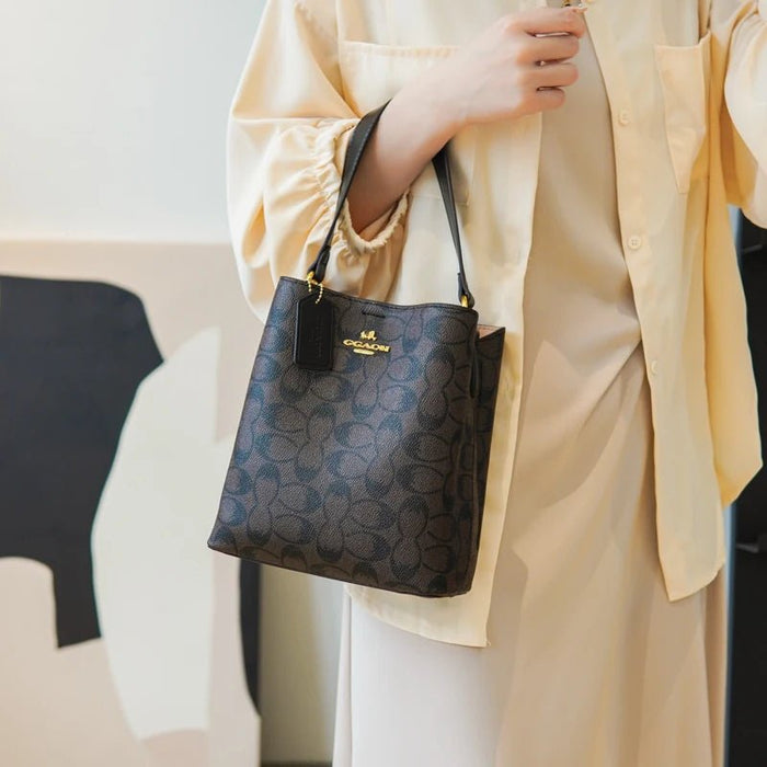 SaneShoppe - Stylish Clutch Mini Bag Casual Simple Vintage Fashionable For Women With Letter Logo And Leather Luxury