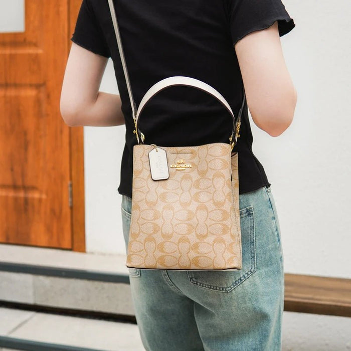 SaneShoppe - Stylish Clutch Mini Bag Casual Simple Vintage Fashionable For Women With Letter Logo And Leather Luxury