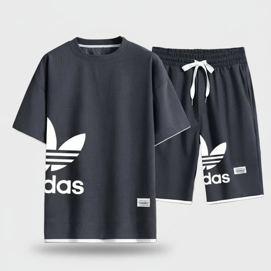 SaneShoppe-Men's Summer 2025 Basketball Sportswear Set: Short-sleeved Tee + Shorts Two-piece