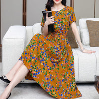 SaneShoppe - Summer Clothes Women Short sleeve plus size Dress For Women print Dress women dresses vestidos de mujer casual verano