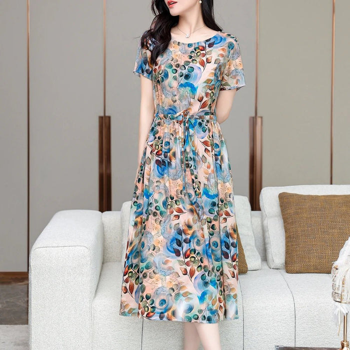 SaneShoppe - Summer Clothes Women Short sleeve plus size Dress For Women print Dress women dresses vestidos de mujer casual verano