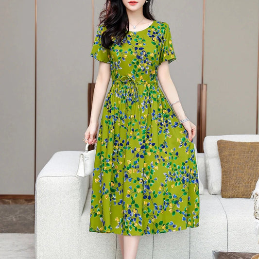 SaneShoppe - Summer Clothes Women Short sleeve plus size Dress For Women print Dress women dresses vestidos de mujer casual verano