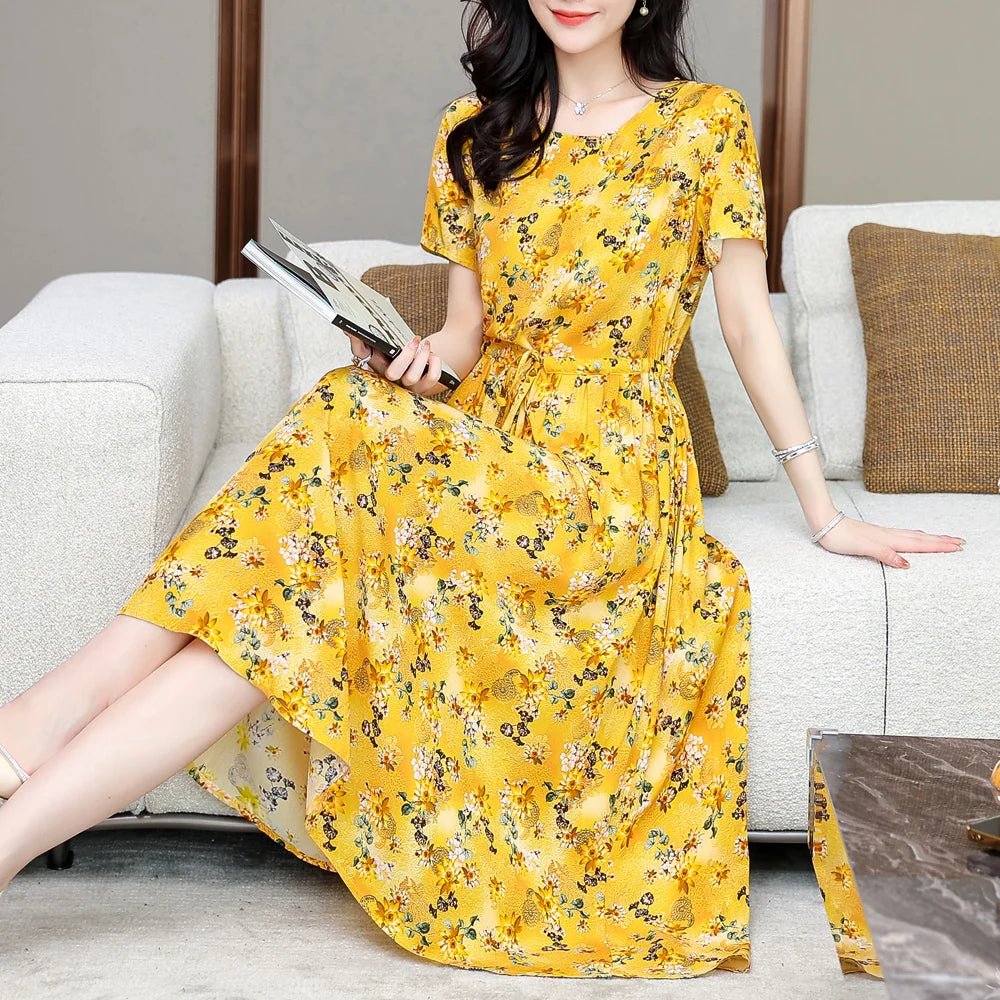SaneShoppe - Summer Clothes Women Short sleeve plus size Dress For Women print Dress women dresses vestidos de mujer casual verano