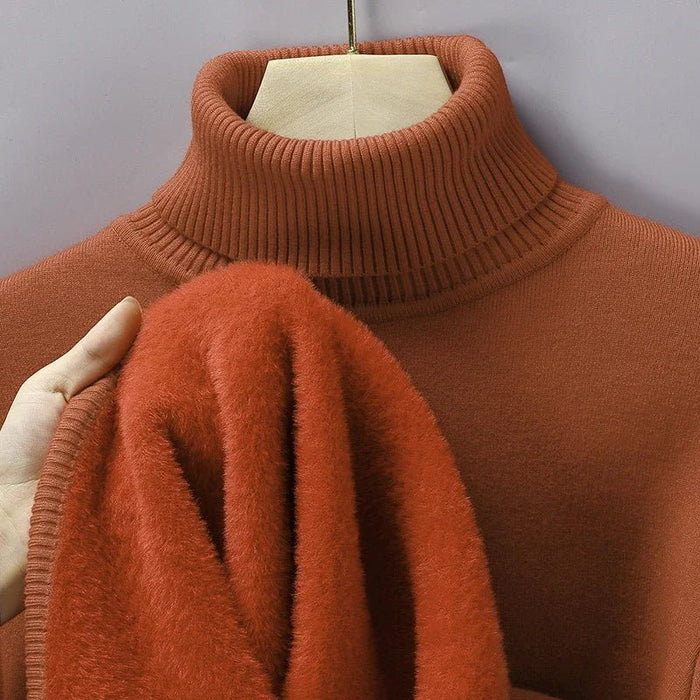 SaneShoppe-Men's Knitted Turtleneck Sweater - Anti-Pilling, Slim Fit Pullover
