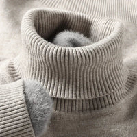 SaneShoppe - Sweatwear Mens Anti - pilling High Quality Knitted Turtleneck Sweater Slim Fit Long Sleeve Pullover Solid Color Trend Men Clothing