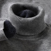 SaneShoppe - Sweatwear Mens Anti - pilling High Quality Knitted Turtleneck Sweater Slim Fit Long Sleeve Pullover Solid Color Trend Men Clothing