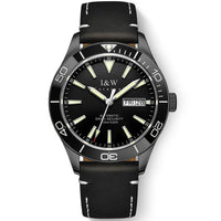 SaneShoppe-I&W Swiss Luxury Men's Automatic Diver Sports Watch 100m Waterproof Green
