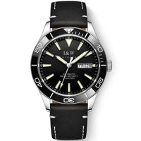 SaneShoppe-I&W Swiss Luxury Men's Automatic Diver Sports Watch 100m Waterproof Green