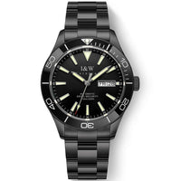 SaneShoppe-I&W Swiss Luxury Men's Automatic Diver Sports Watch 100m Waterproof Green