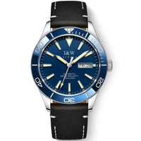 SaneShoppe-I&W Swiss Luxury Men's Automatic Diver Sports Watch 100m Waterproof Green