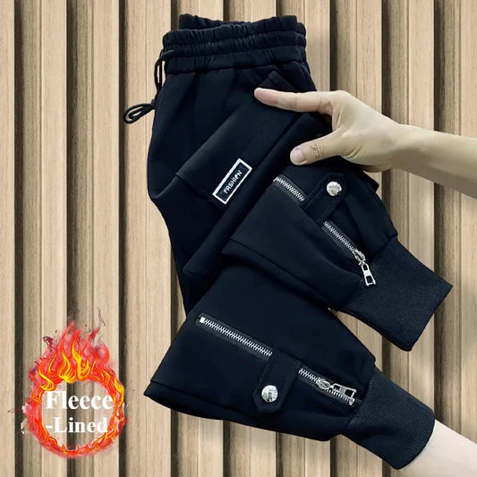 SaneShoppe-Y2k Women's Thickened Fleece-Lined Harlan Sweatpants - Warm Winter Style