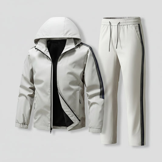 SaneShoppe-Men's Hoodie Tracksuit Set for Casual Running Fitness Windproof Sports