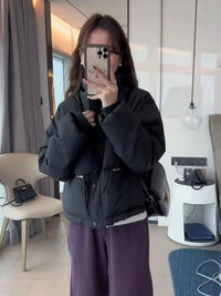 SaneShoppe - Trendy Loose Women's Short Cotton Jackets Coat Winter Fashion Thickened Sense Bread Clothes Outwear Office Ladies Quilted Jacket