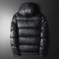 SaneShoppe - Trendy Men's Casual Hooded down Jacket 2025 Winter Fashion White Duck Feather Warm Top European Style Regular Fit