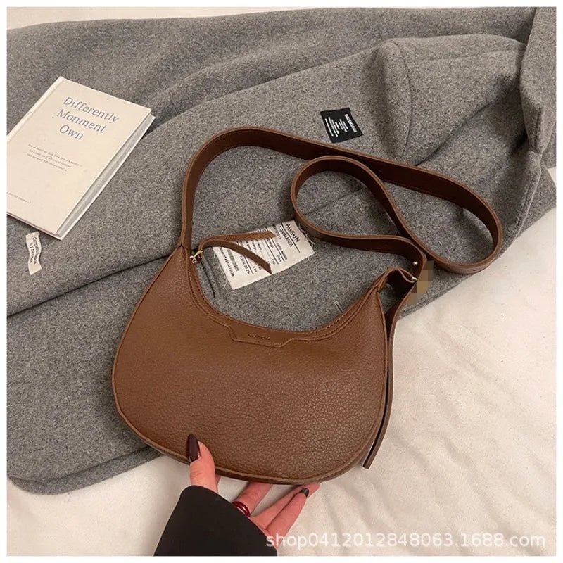 SaneShoppe - Trendy women's handbag 2025 new versatile crossbody saddle bag casual fashion crescent bag