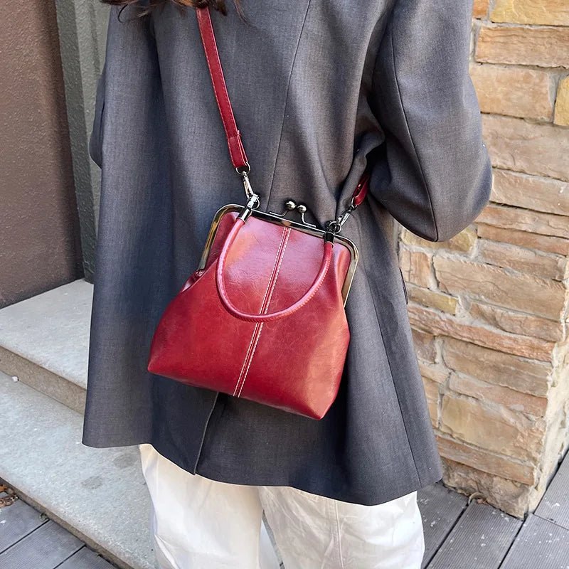 SaneShoppe - Vintage Style Women Handbag Brown Versatile Designer Shoulder Bag PU Leather Ladys Shell Purses Crossbody Bags