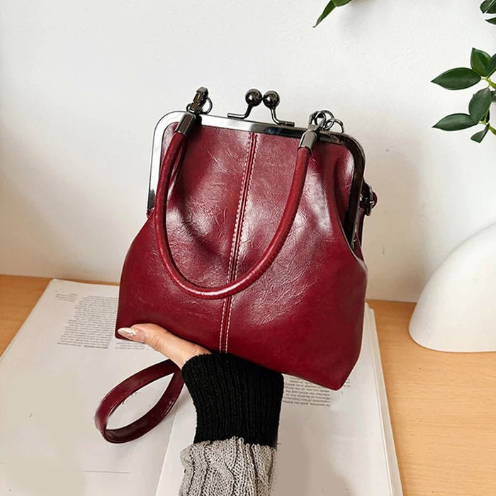 SaneShoppe - Vintage Style Women Handbag Brown Versatile Designer Shoulder Bag PU Leather Ladys Shell Purses Crossbody Bags