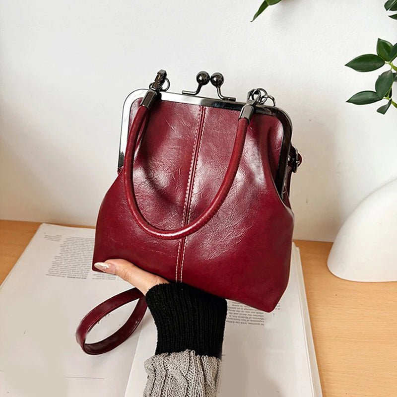 SaneShoppe - Vintage Style Women Handbag Brown Versatile Designer Shoulder Bag PU Leather Ladys Shell Purses Crossbody Bags