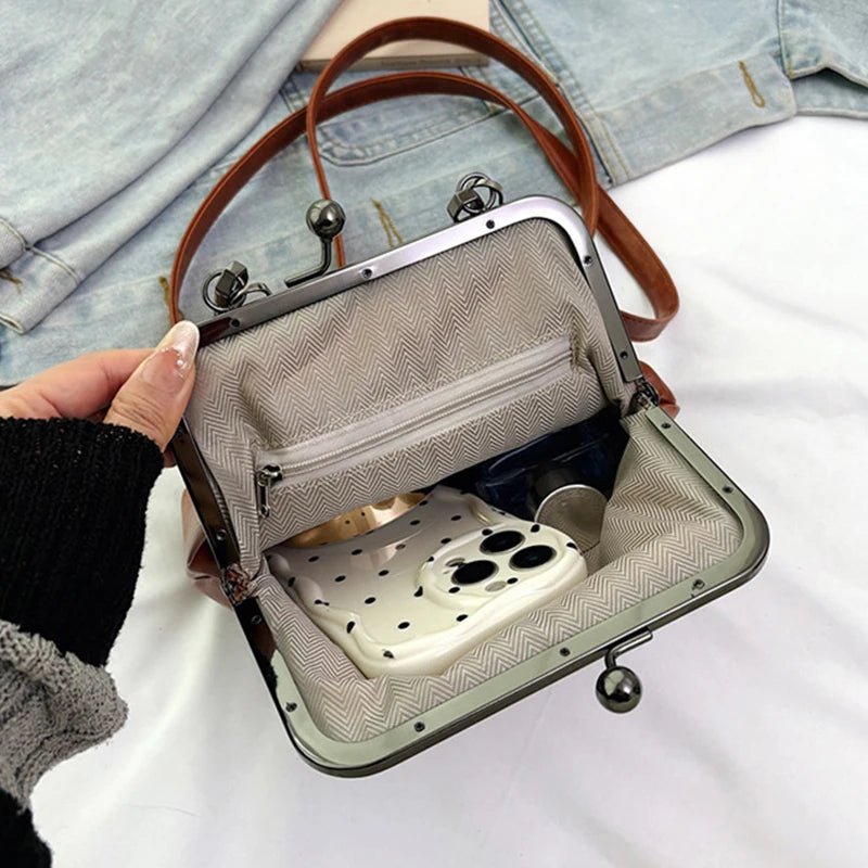 SaneShoppe - Vintage Style Women Handbag Brown Versatile Designer Shoulder Bag PU Leather Ladys Shell Purses Crossbody Bags