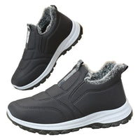 SaneShoppe - Warm Walking Shoes Lightweight Thermal Ankle Boots Non - slip Slip On Sneakers Winter Thick Fur Shoes for Travel Hiking