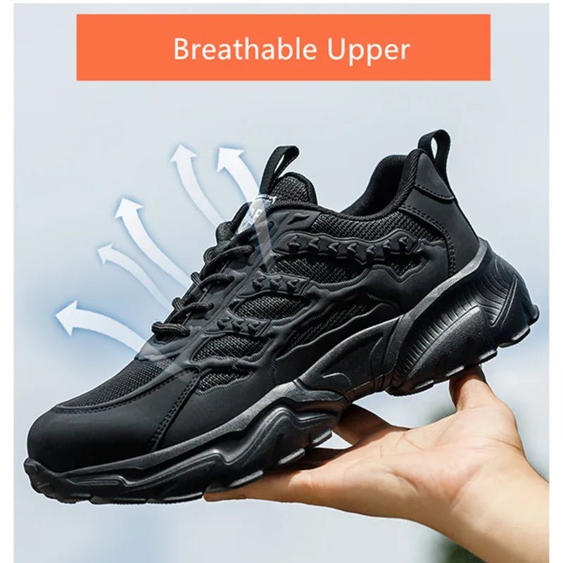 SaneShoppe - white work shoes lightweight comfortable safety shoes man women work shoes with a steel toe puncture proof safety work sneakers