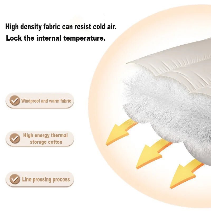 SaneShoppe - Winter Casual Men's Slippers Indoor Waterproof Home Shoes Fur Flat Warm Fashion Couples Bedroom Houseshoes Large size 48/49