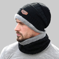 SaneShoppe - Winter Hats For Men Skullies Beanie Hat Winter Cap Men Women Wool Scarf Caps Balaclava Mask Bonnet Knitted Hat Gorras