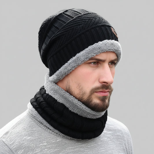 SaneShoppe - Winter Hats For Men Skullies Beanie Hat Winter Cap Men Women Wool Scarf Caps Balaclava Mask Bonnet Knitted Hat Gorras