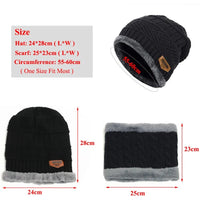 SaneShoppe - Winter Hats For Men Skullies Beanie Hat Winter Cap Men Women Wool Scarf Caps Balaclava Mask Bonnet Knitted Hat Gorras