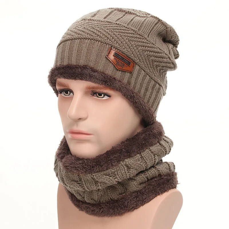 SaneShoppe - Winter Hats For Men Skullies Beanie Hat Winter Cap Men Women Wool Scarf Caps Balaclava Mask Bonnet Knitted Hat Gorras
