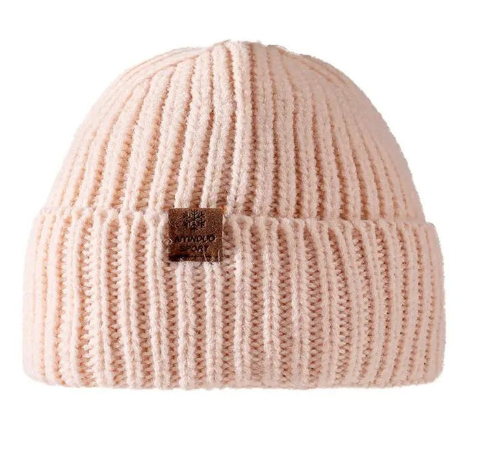 SaneShoppe - Winter Hats For Men Thickened Knitted Beanie Ear Protection Solid Color Cold Hat Keep Warm Baggy Cap Male Korean Elastic New