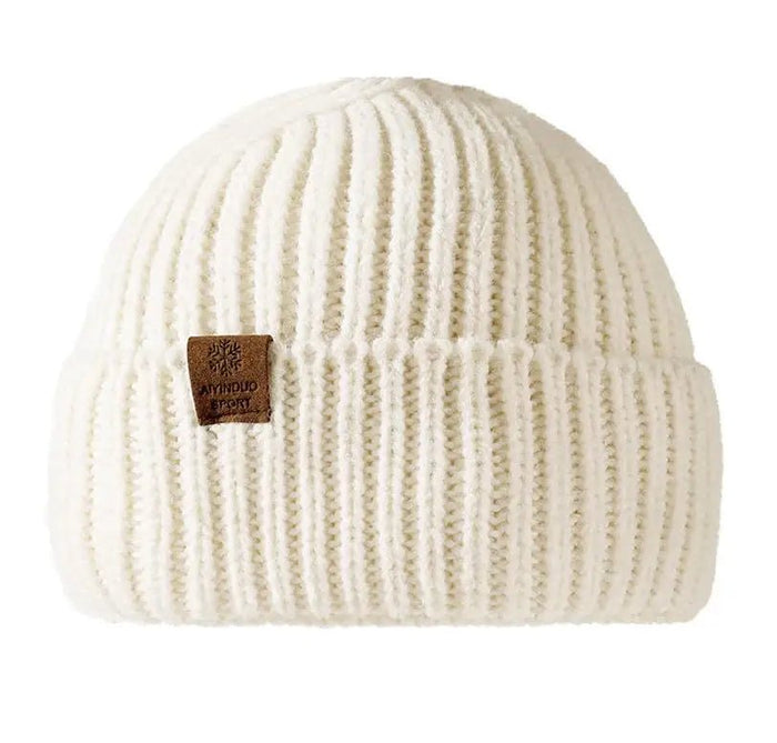 SaneShoppe - Winter Hats For Men Thickened Knitted Beanie Ear Protection Solid Color Cold Hat Keep Warm Baggy Cap Male Korean Elastic New