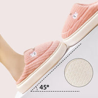 SaneShoppe - Winter Home Cotton Slippers for Women's Indoor Soft Sole, Non slip, Warm, Not Tired, Simple Couple Cotton Shoes for Men