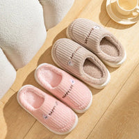 SaneShoppe - Winter Home Cotton Slippers for Women's Indoor Soft Sole, Non slip, Warm, Not Tired, Simple Couple Cotton Shoes for Men