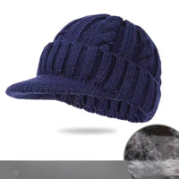 SaneShoppe - Winter Men Knitted Baseball Caps for Women Autumn Winter Warm Snapback Caps Outdoor Sports Travel Hat Ear Protection