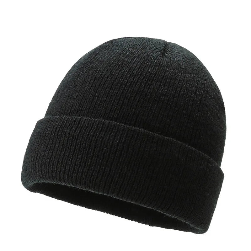 SaneShoppe - Winter Men Women Hats Outdoor Riding Cold Warm Ear Knitted Cap Fashion Versatile Solid Color Dome Caps Hot