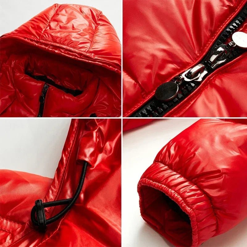 SaneShoppe - Winter Mens Clothing Shiny Down Brand Parkas Coats Man Mountain Ski Cotton Thermal Coats Men Thick Windbreaker Hooded Parkas