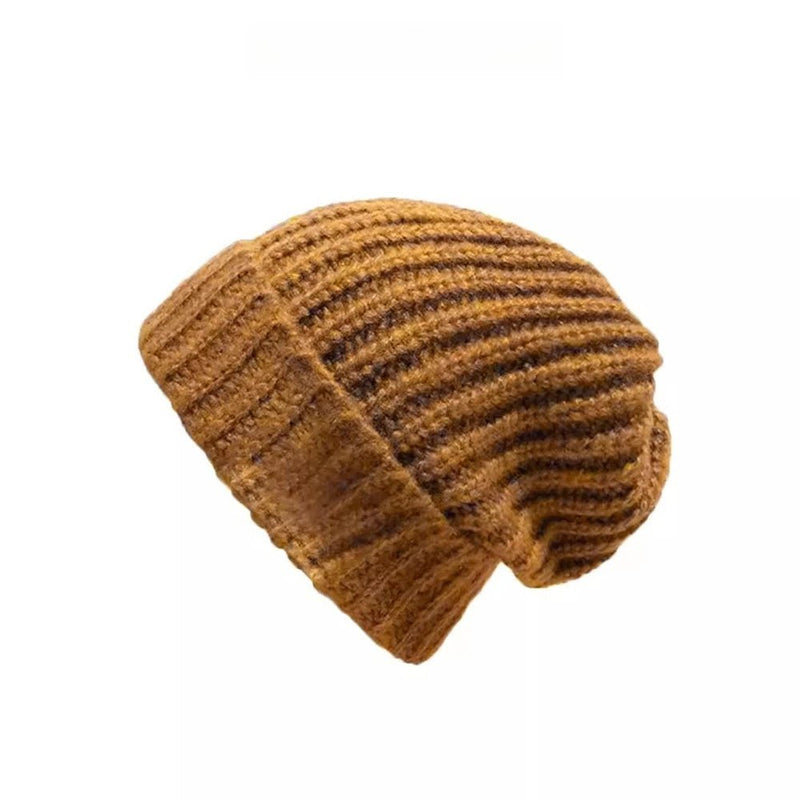 SaneShoppe - Winter Men's Thickened Soft Knitted Hats Casual Unisex Windbreak Skin - friendly Cap Large Head Circumference Clothing Accessories