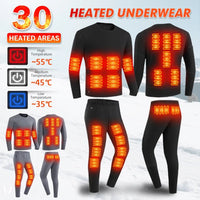 SaneShoppe - Winter USB Electric Heating Jacket Heated Thermal Underwear Men Women Sports Thermal Heated Underwear Electric Heated Equipmen