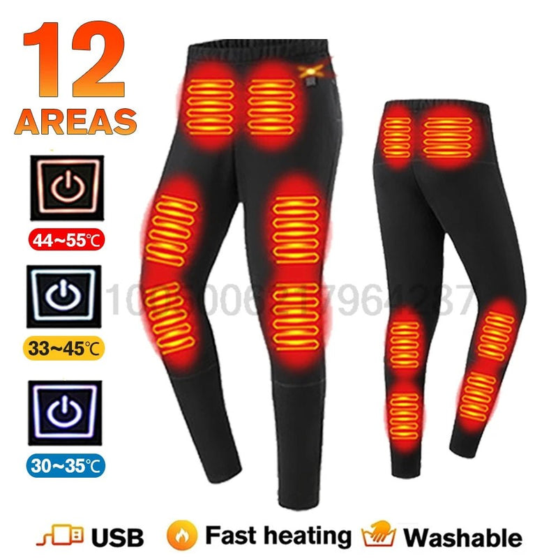SaneShoppe - Winter USB Electric Heating Jacket Heated Thermal Underwear Men Women Sports Thermal Heated Underwear Electric Heated Equipmen