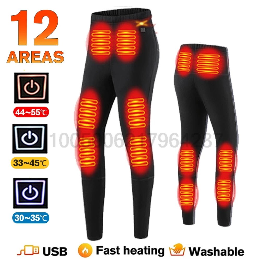 SaneShoppe - Winter USB Electric Heating Jacket Heated Thermal Underwear Men Women Sports Thermal Heated Underwear Electric Heated Equipmen