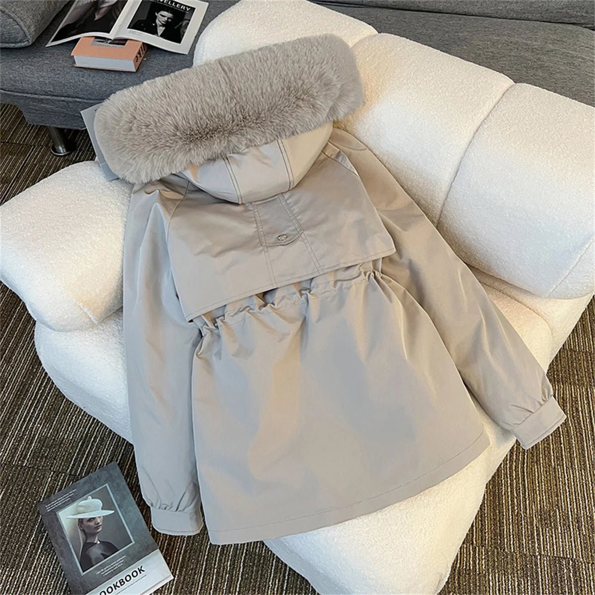 SaneShoppe - Winter Warm Parkas Jacket Women New Fashion Korean Loose Hooded Thick Casual Cotton Padded Coat Female Overcoat Casual Lady Tops