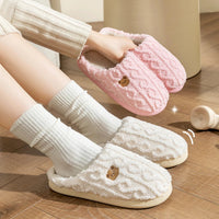 SaneShoppe - Winter Women Cotton Slippers warm Lightweight Anti Slip Slides Comfortable Indoor Home slippers