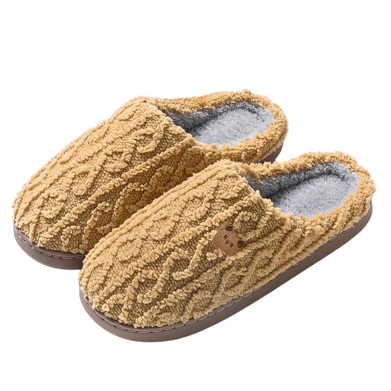 SaneShoppe - Winter Women Cotton Slippers warm Lightweight Anti Slip Slides Comfortable Indoor Home slippers
