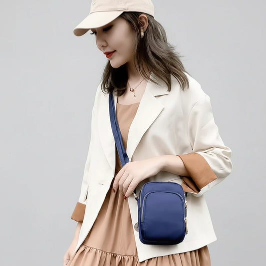 SaneShoppe - Women Bag Waterproof Shoulder Bag Crossbody Zipper Mobile Phone Lady Female Multifunction Handbag Wrist Purse Womens Pouch
