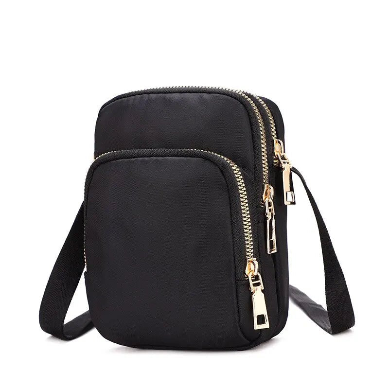 SaneShoppe - Women Bag Waterproof Shoulder Bag Crossbody Zipper Mobile Phone Lady Female Multifunction Handbag Wrist Purse Womens Pouch